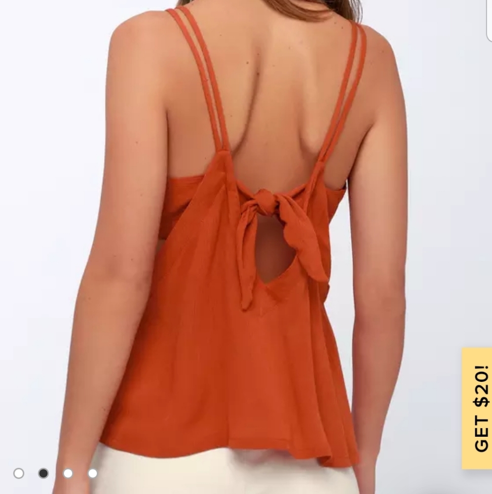 Lulu's Rust Tank Top - Picture 3 of 8